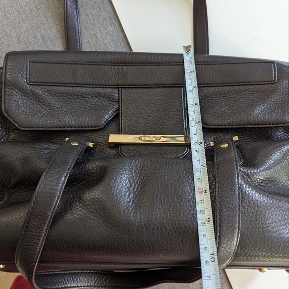 Black Satchel Style DKNY Leather Purse - Picture 1 of 6